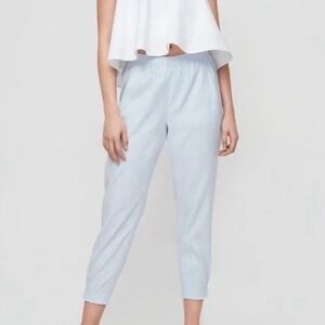Aritzia | Babaton | Dexter Pant Light Blue Linen Blend Jogger Style Size M